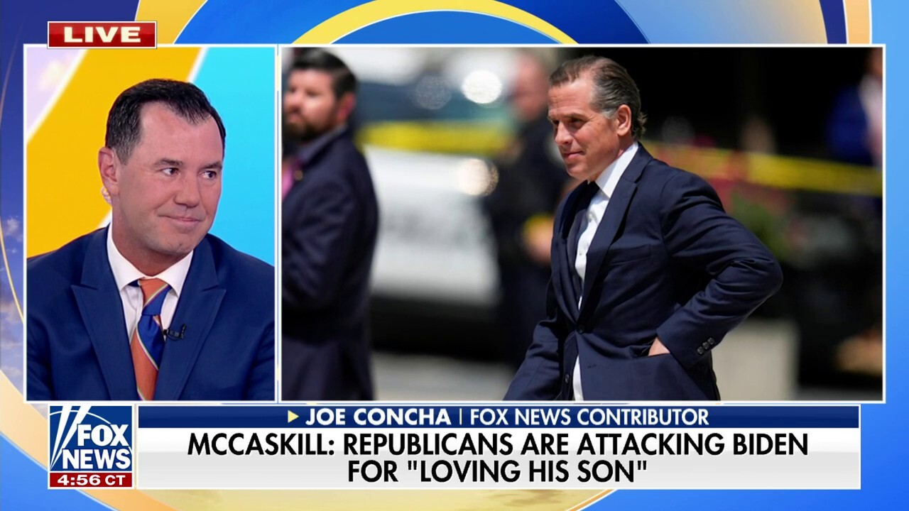 Fox News contributor Joe Concha joins 'Fox & Friends First' to weigh in after an MSNBC analyst claimed Republicans are attacking President Biden solely for 'loving his son.'