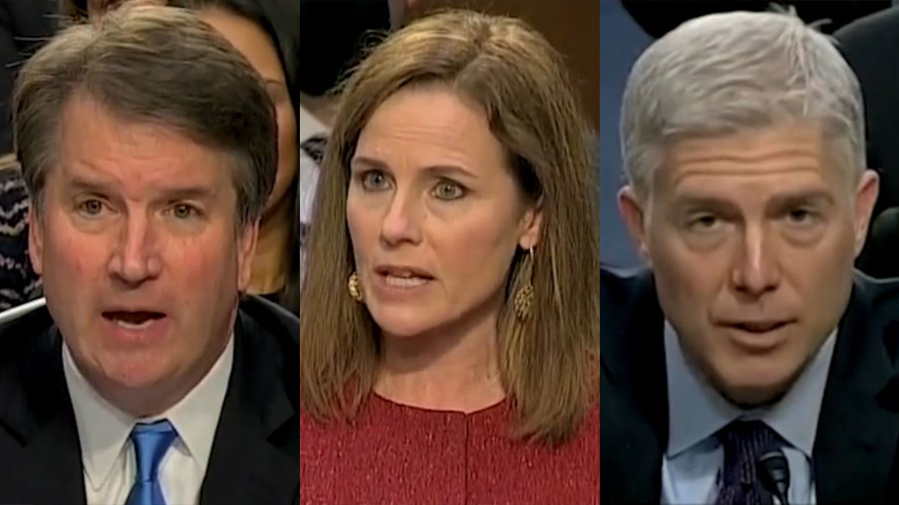 Montage: Media, Democrats tout narrative that SCOTUS nominees lied about Roe v. Wade in hearings