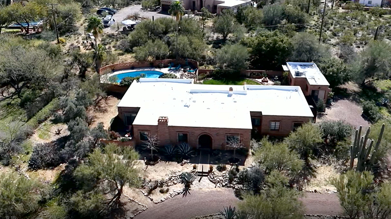 EYE IN THE SKY: Drone above Nancy Guthrie’s house