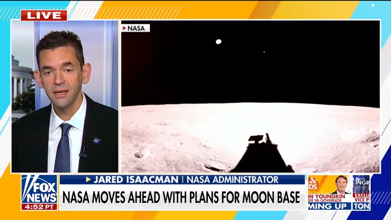 NASA Administrator Jared Isaacman discusses the agency's three-phase plan to establish a permanent moon base. Isaacman also reacts to reports of a SpaceX Falcon 9 rocket stage hitting the lunar surface at 5,400 mph.