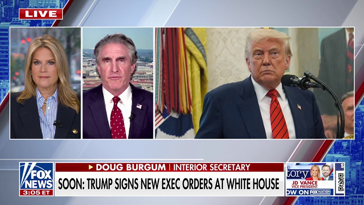 Interior Secretary Doug Burgum discusses the election of Pope Leo XIV, President Donald Trump’s tariff policy and more on ‘The Story.’