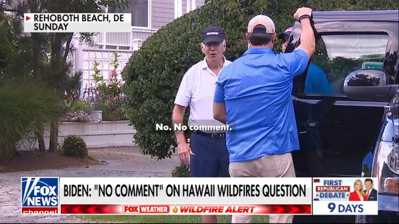 Biden refuses to comment on the tragic Hawaii wildfires