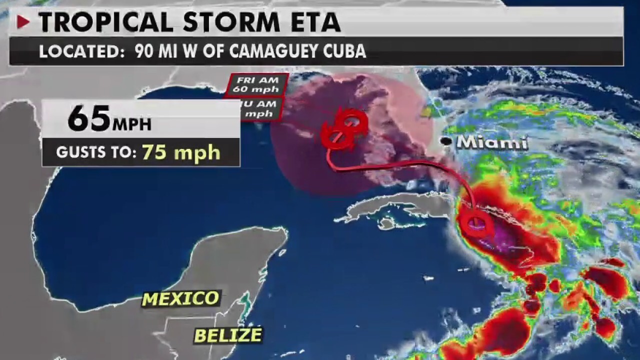 Tropical Storm Eta targets Florida after striking Cuba
