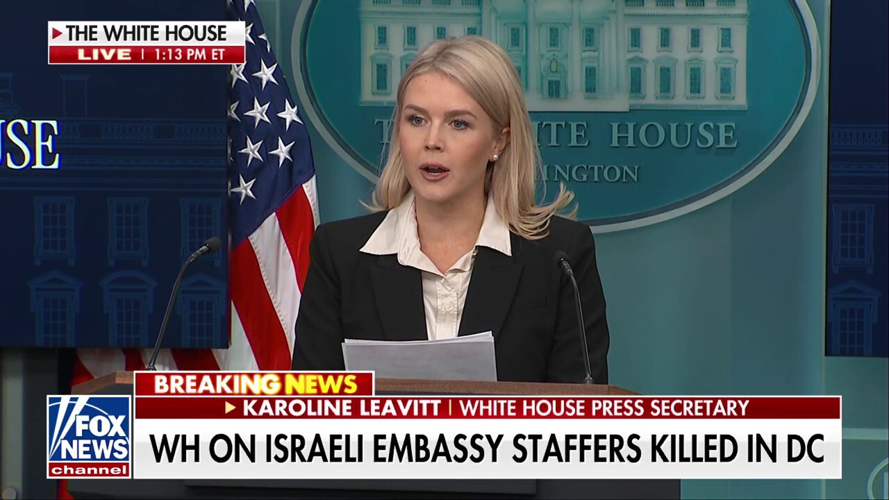  Karoline Leavitt: President Trump is saddened and outraged over the brutal murder of two Israeli Embassy staff