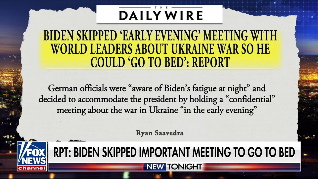 Biden skipped important international meetings so he could 'go to bed': Report