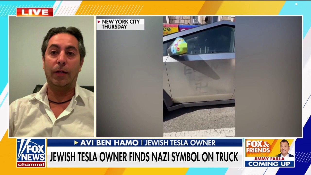 Jewish Tesla owner 'speechless' after finding Nazi symbol on his Cybertruck