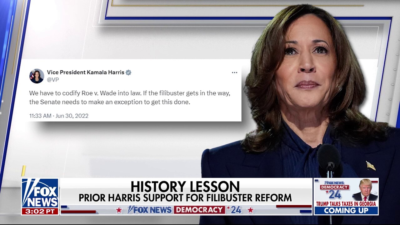 Kamala Harris renews opposition to Senate filibuster over abortion as some Dems call it a 'terrible' idea