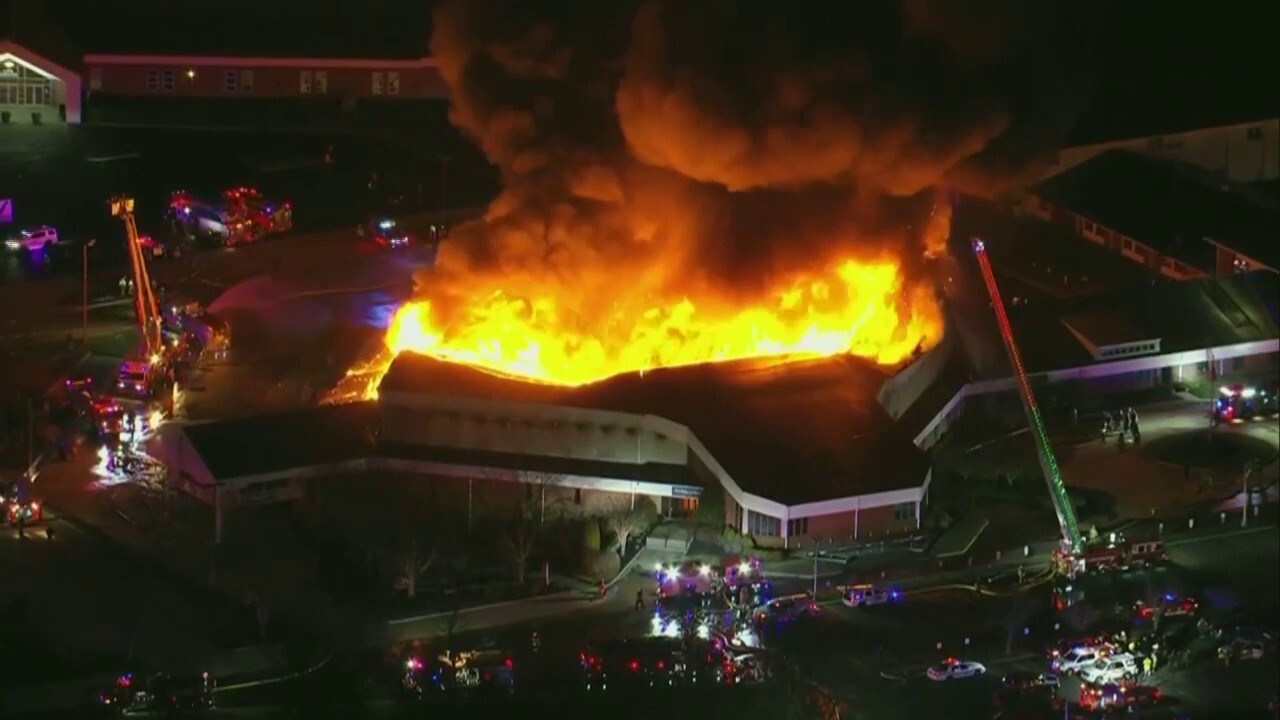 The Fountain of Life Center in Florence, New Jersey caught fire Monday night (WTXF)