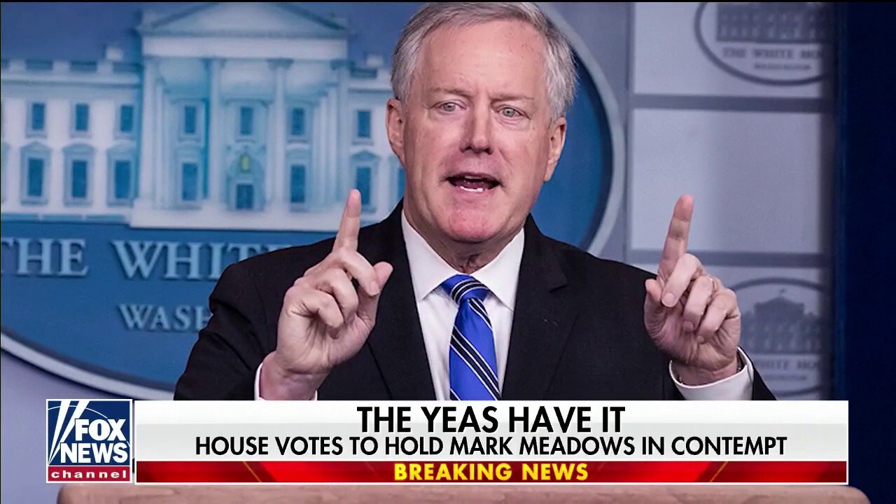 House votes to hold Mark Meadows in contempt of Congress