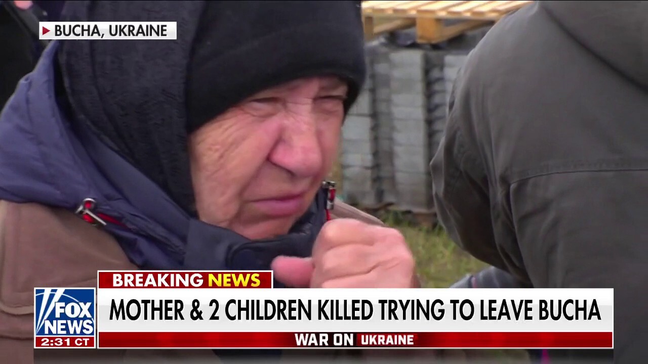 Ukrainian grandmother mourns grandchildren killed by Russian forces in Bucha