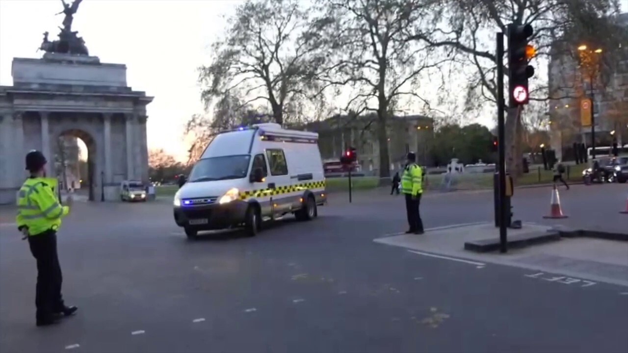 Emergency vehicles at the Buckingham Palace