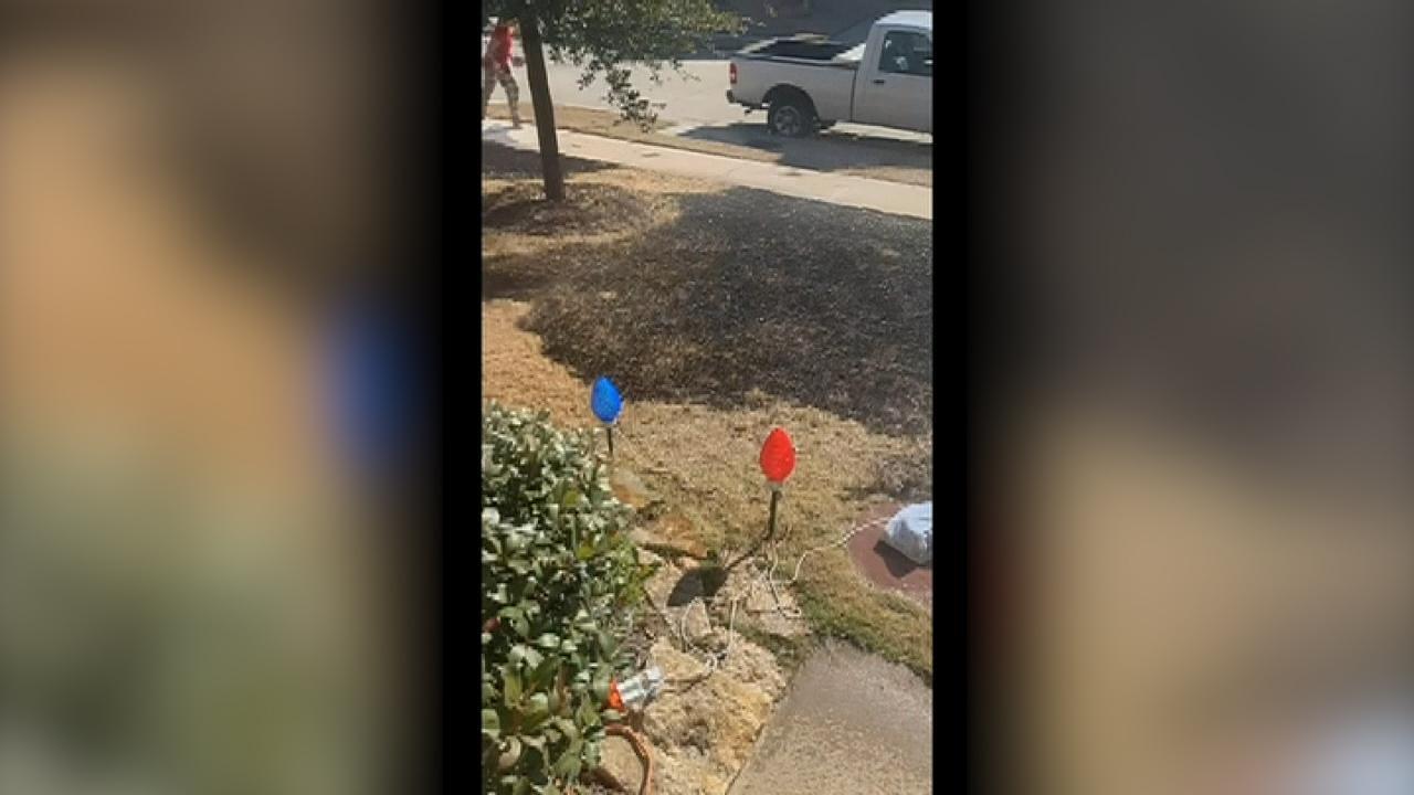 Texas kid sets lawn on fire with Christmas present