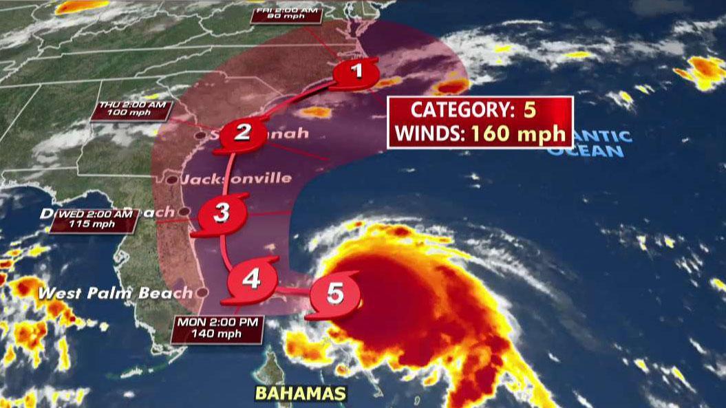 Hurricane Dorian upgraded to Category 5