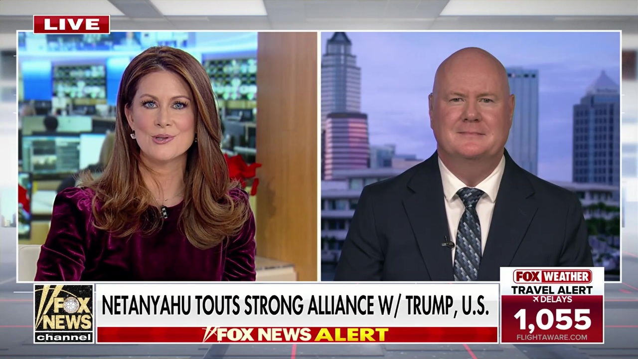 Former Deputy National Security Advisor Steve Yates joins 'America's Newsroom' to weigh in on the U.S.-Venezuela tensions and Israeli Prime Minister Benjamin Netanyahu's alliance with President Donald Trump as they push to disarm Hamas and halt Iran.