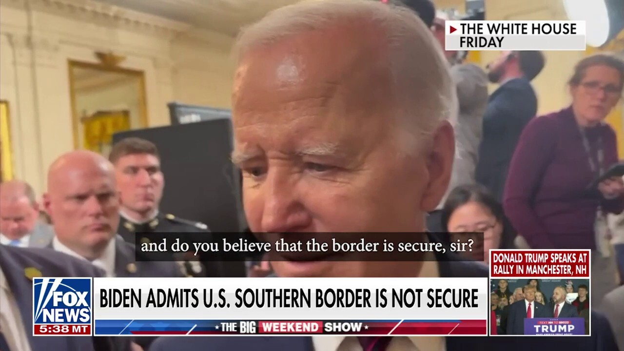 Biden admits southern border isn't secure, not ready to admit it's a crisis: Tomlinson