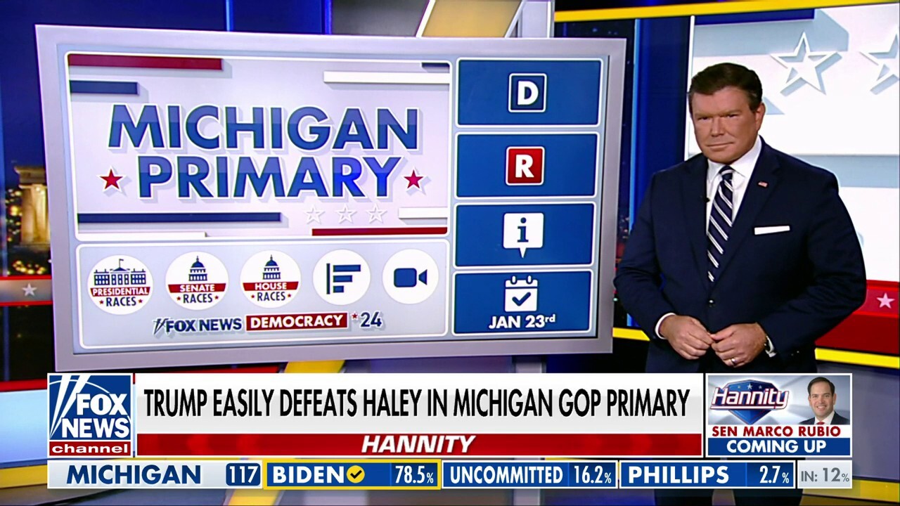 Bret Baier breaks down the Michigan GOP primary results: Trump is 'rolling'