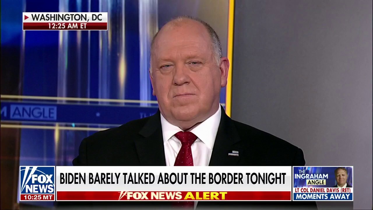 Tom Homan: Biden inherited the most secure border and turned it into historic illegal immigration