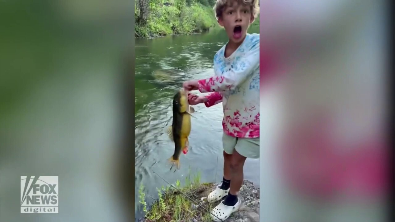 12-year-old fisherman reacts to catching record-breaking fish in Montana