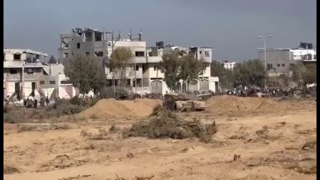 Israel releases footage of Gazan refugees passing through corridor towards south