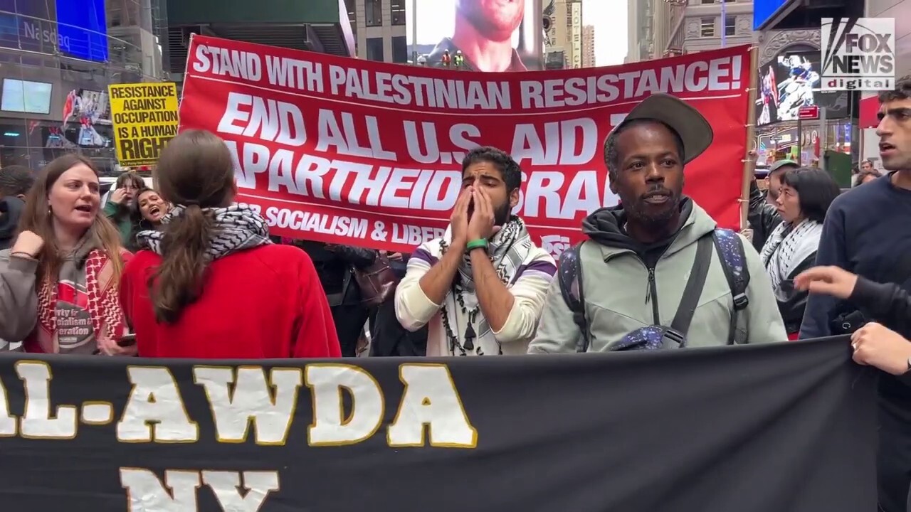Pro Palestinian protest in NYC following Hamas terrorist attack