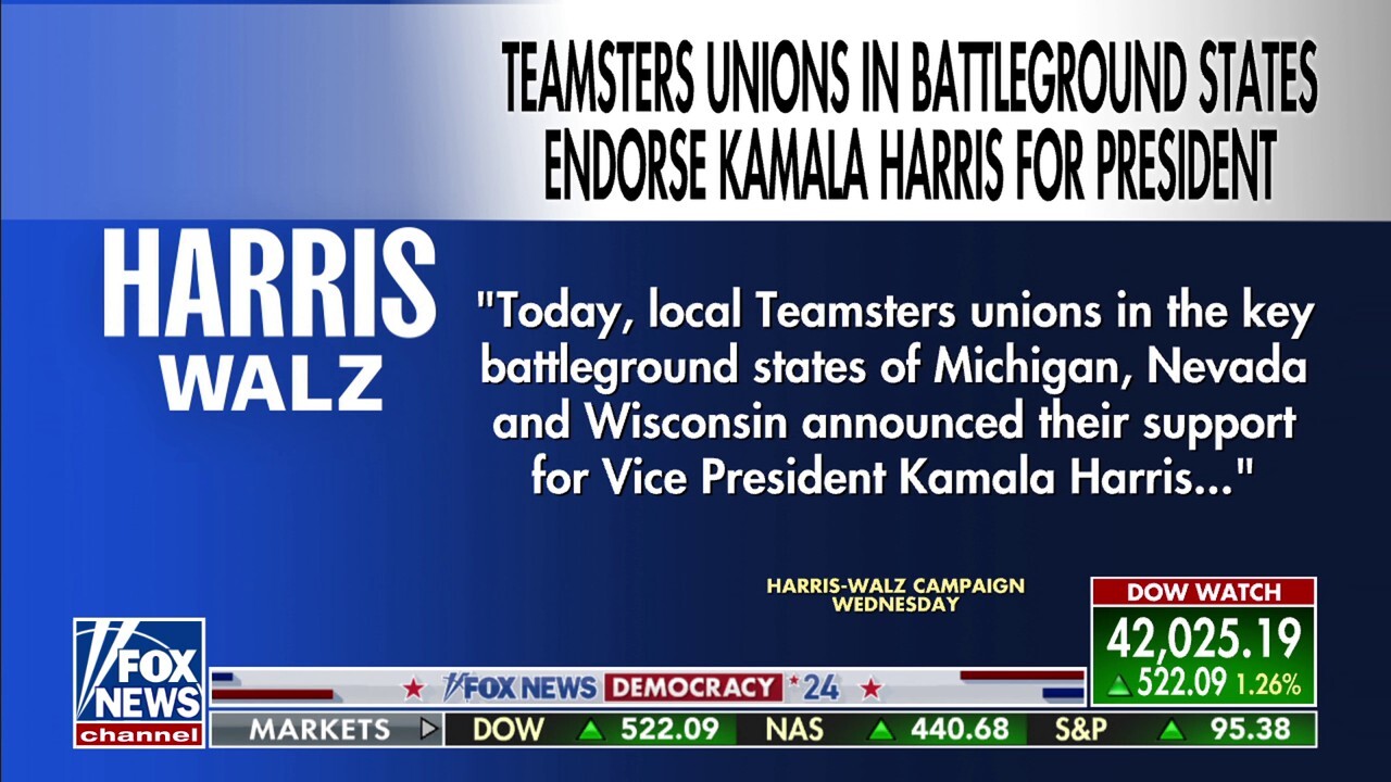 Local Teamsters unions in battleground states endorse Kamala Harris