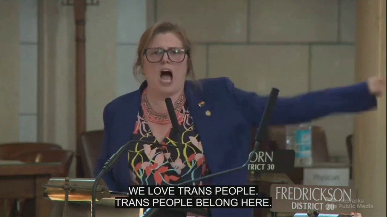 Nebraska senator flips out amid debate on bill to ban sex change surgeries for minors: 'We love trans people'