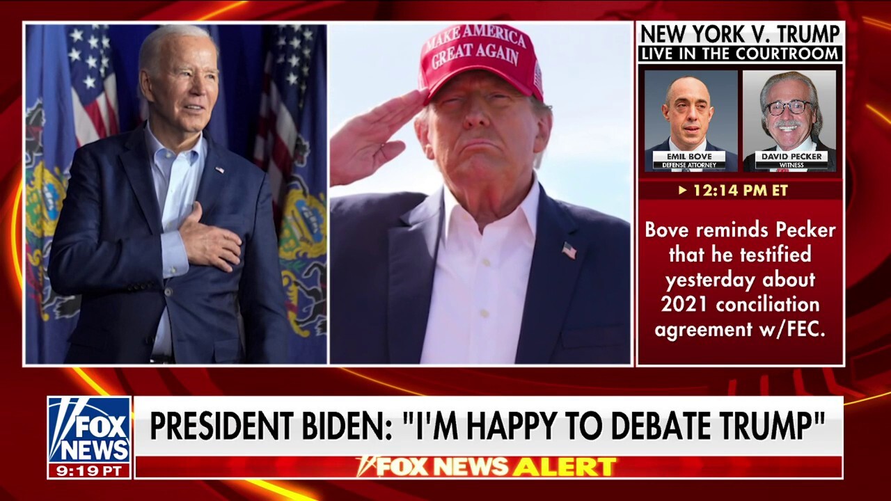 Biden says he is 'happy to debate Trump' ahead of November