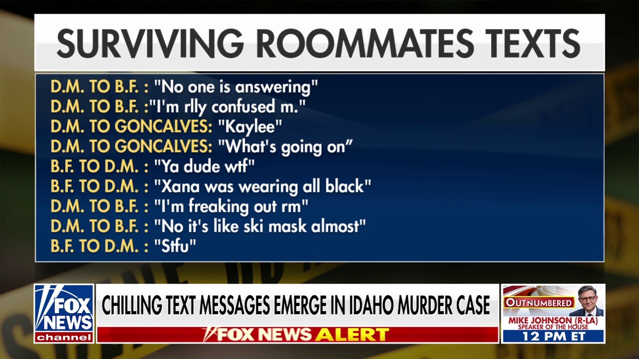 Chilling text messages revealed in Idaho college murder case 