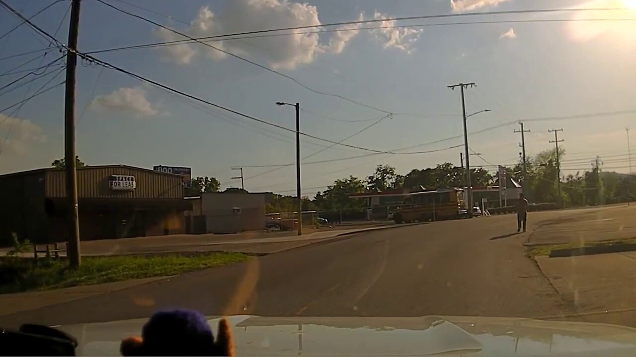 Video captures gunman firing at Nashville police car
