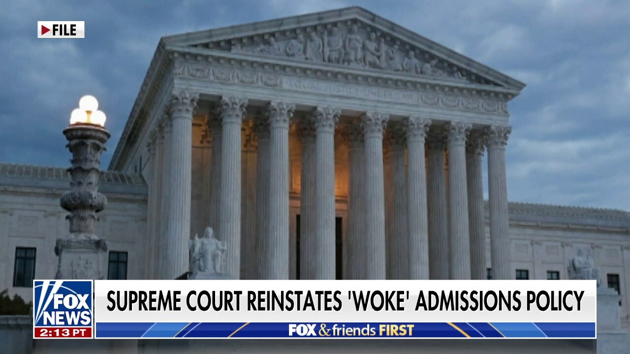 Supreme Court temporarily reinstates schools' 'woke' admissions policy