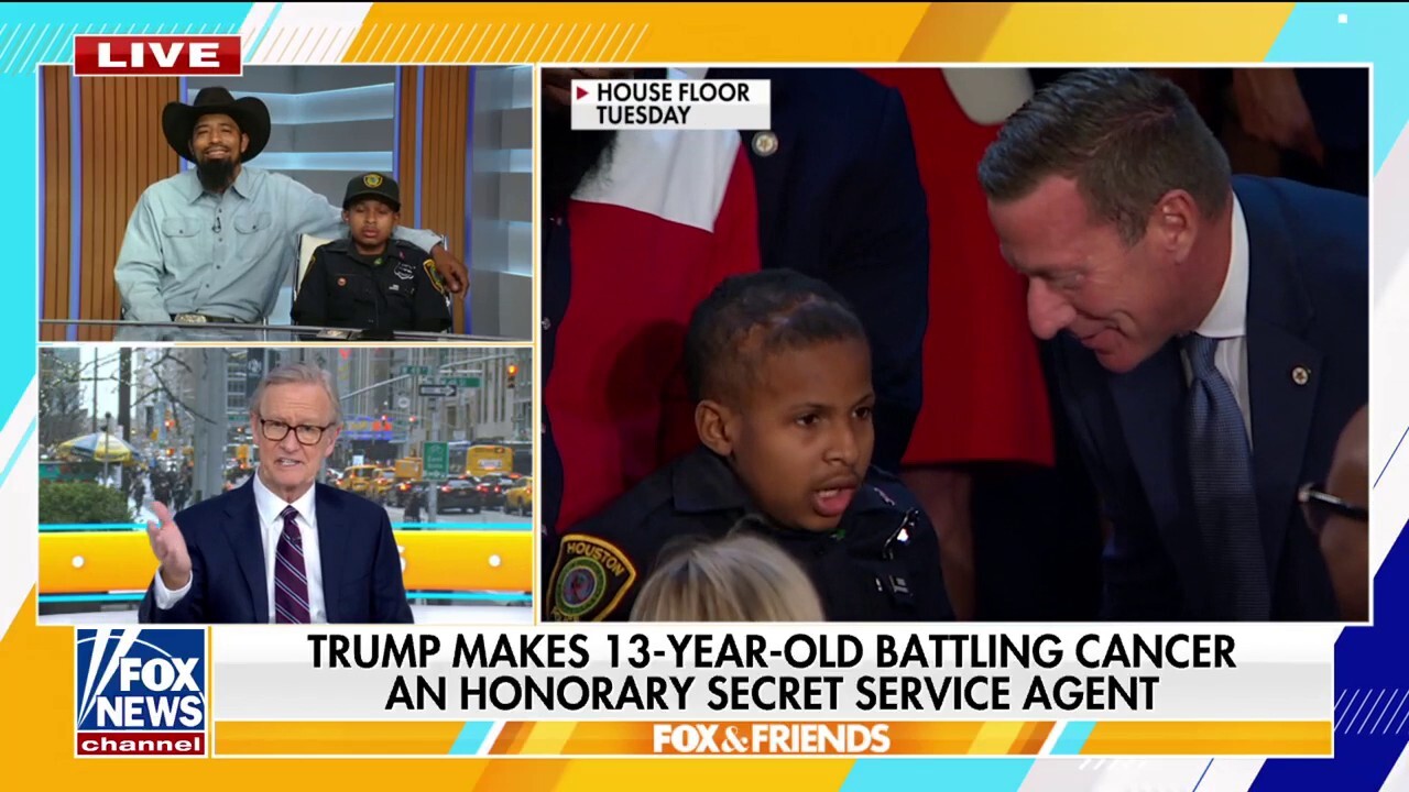 13-year-old brain cancer survivor reacts to being named honorary Secret Service agent by Trump