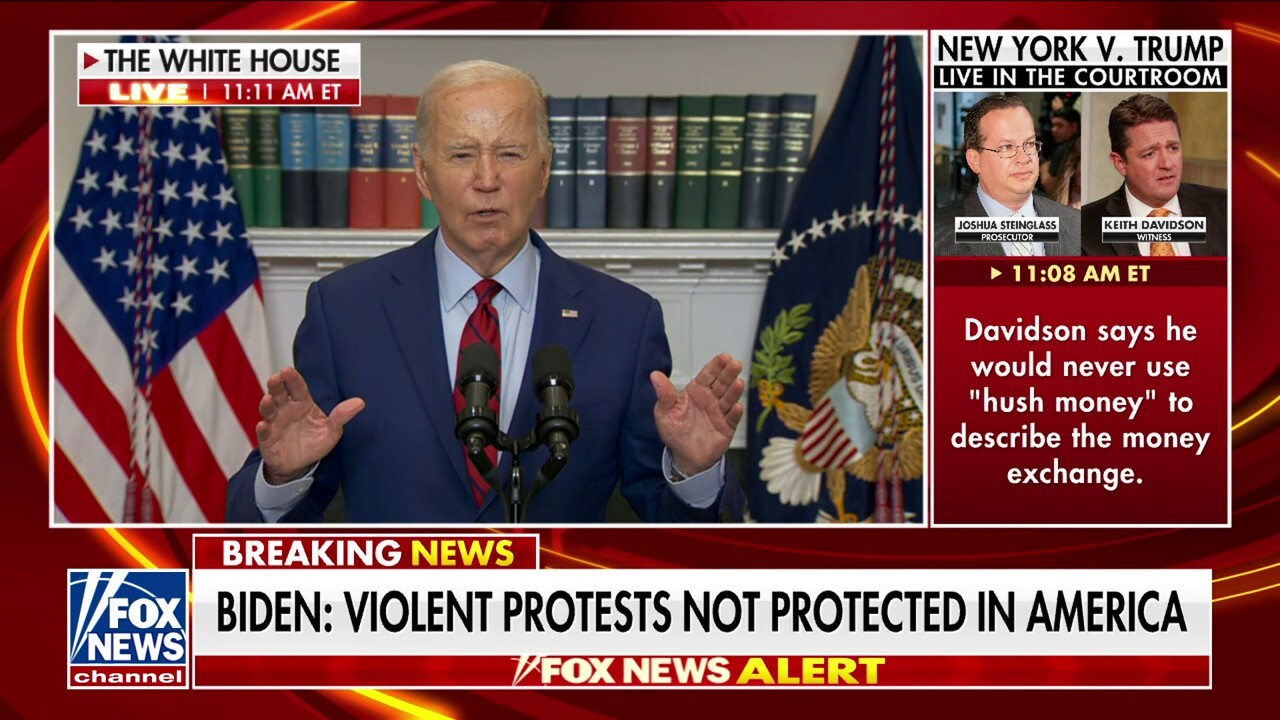 President Biden responds to campus protests: ‘Order must prevail’