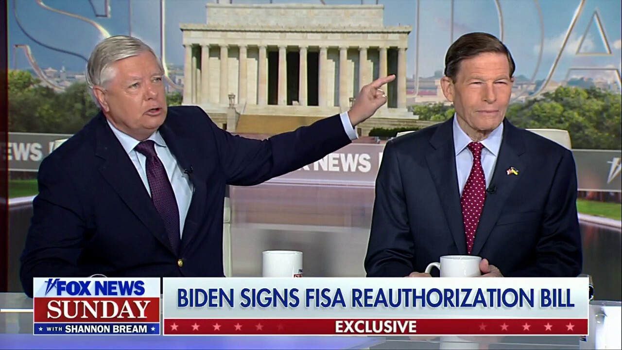 Sen. Lindsey Graham, R-S.C., and Sen. Richard Blumenthal, D-Conn., join ‘Fox News Sunday’ to discuss the U.S.’s $95B foreign aid package and the FISA reauthorization bill.