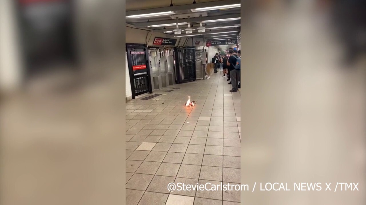 Man in NYC subway lights newspapers on fire, throws at school children