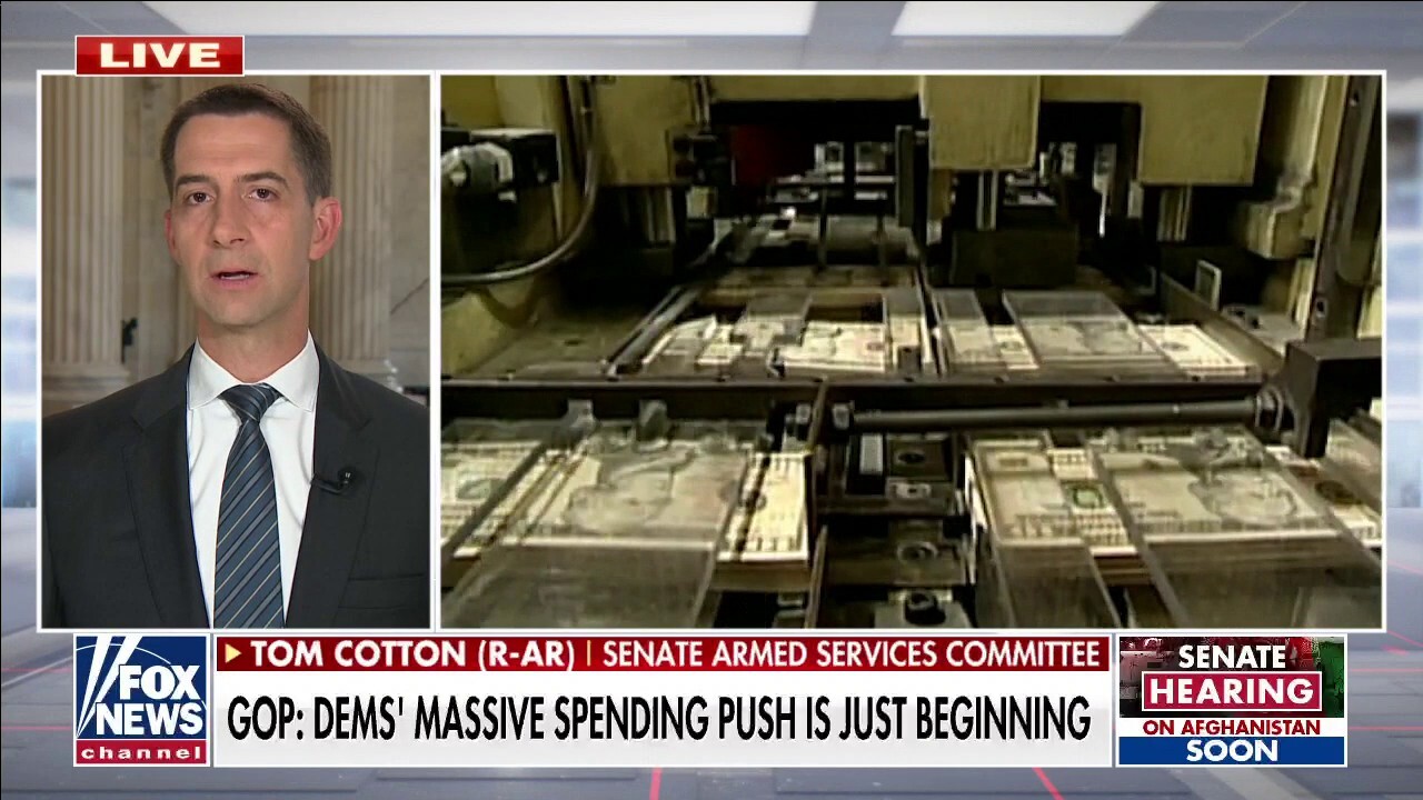 Sen. Tom Cotton slams Democrats' 'reckless spending bill,' will 'cost all Americans'
