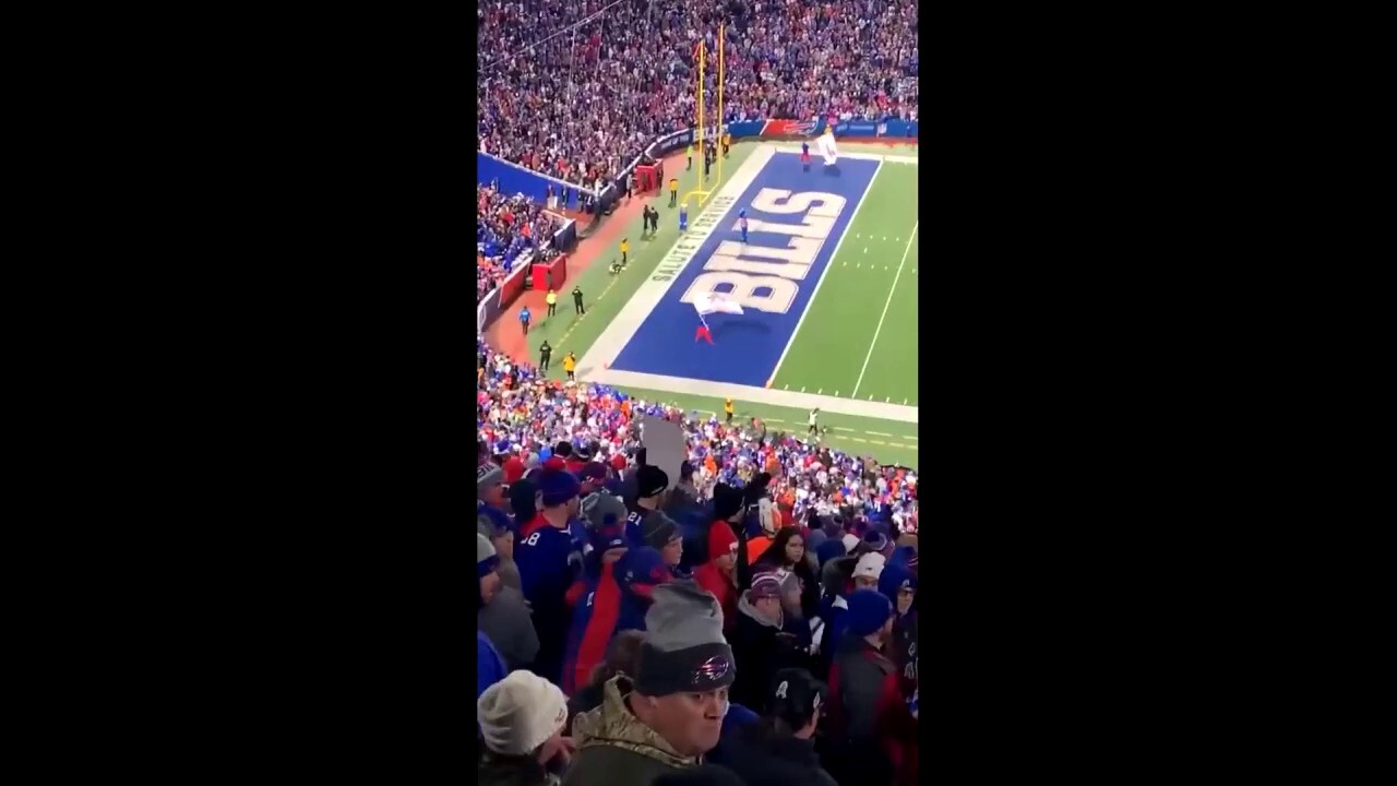 Bills fans fight in Highmark Stadium stands