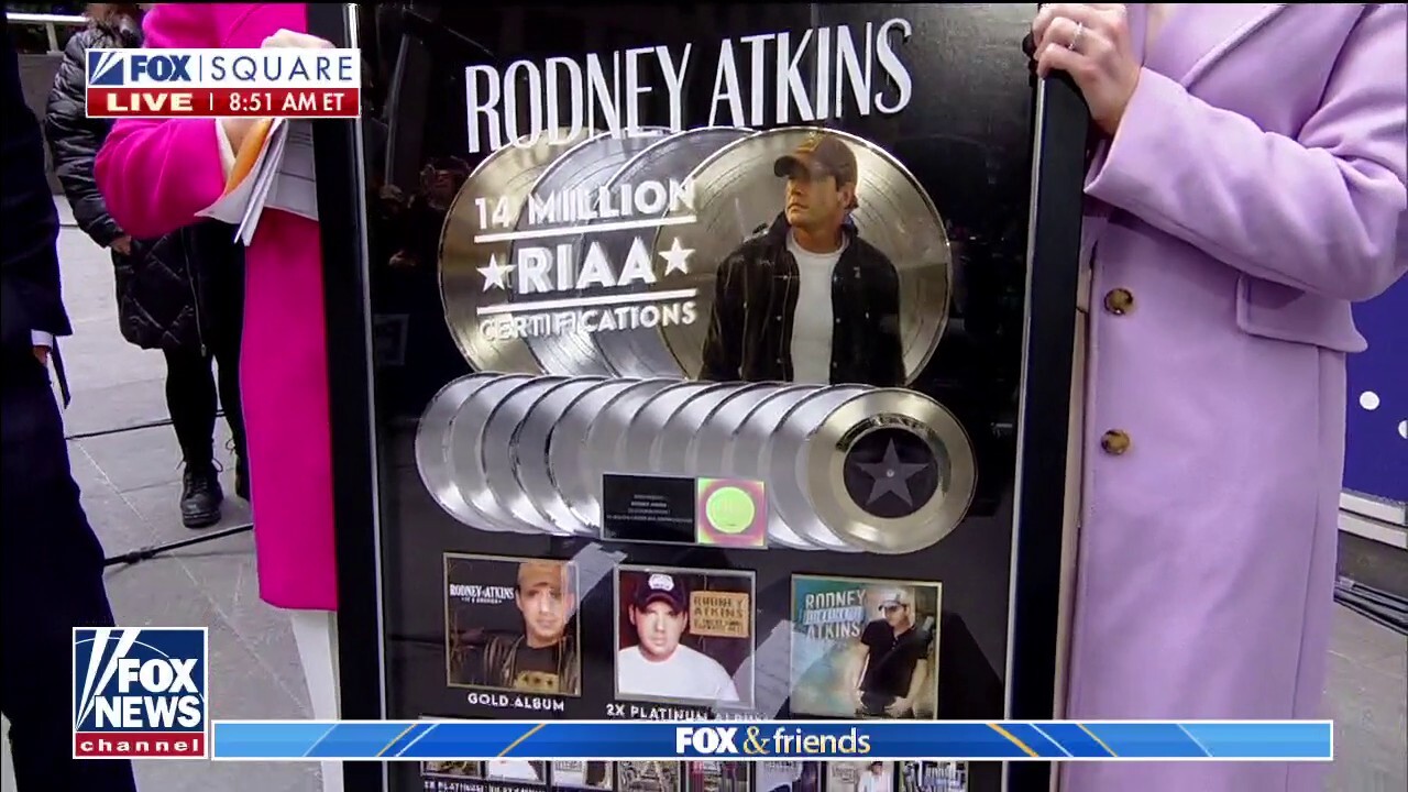 'Fox & Friends' presents country artist Rodney Atkins with RIAA award
