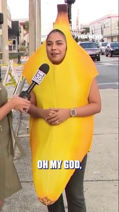 Woman dressed as banana saves the day after car crash outside popular bar