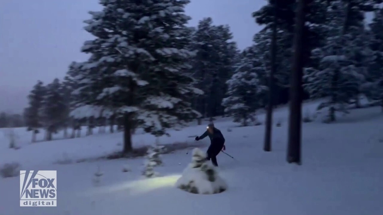 Colorado skier spotted night skiing after heavy snowfall