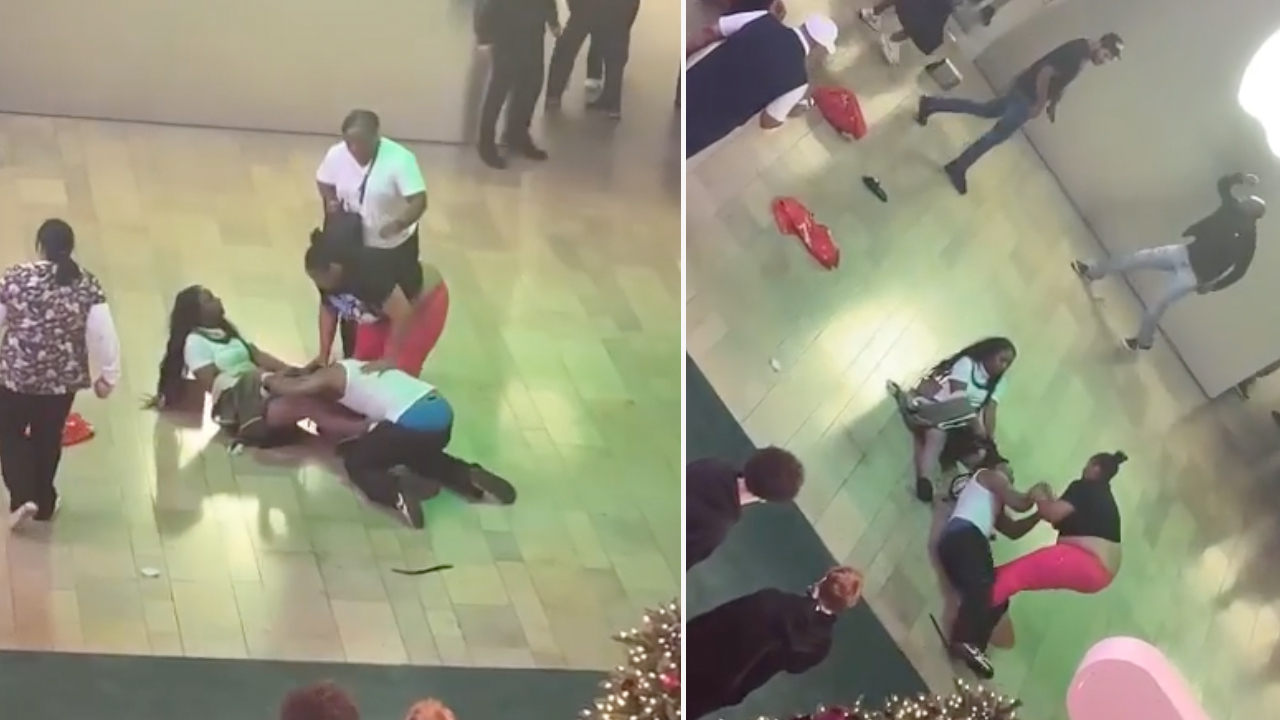 Мъж е пребит от разярени жени, като една от тях се опитва да съблече панталоните му по време на свада в мола Черен петък