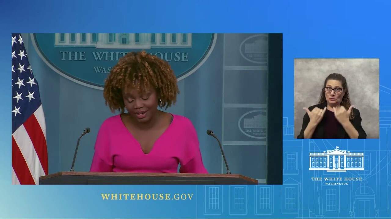 WH press secretary Karine Jean-Pierre asked when Biden will take questions from reporters