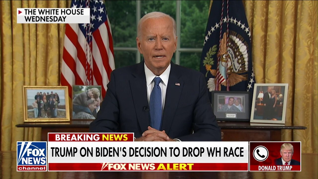 Former President Trump slams Biden's 'terrible' Oval Office address on 2024 exit: 'It was a coup'