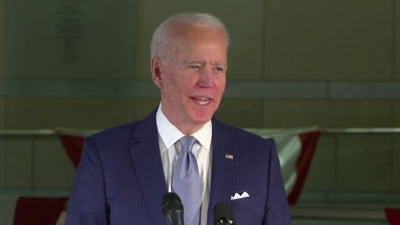 Joe Biden addresses supporters after primary wins in Mississippi, Missouri and Michigan	