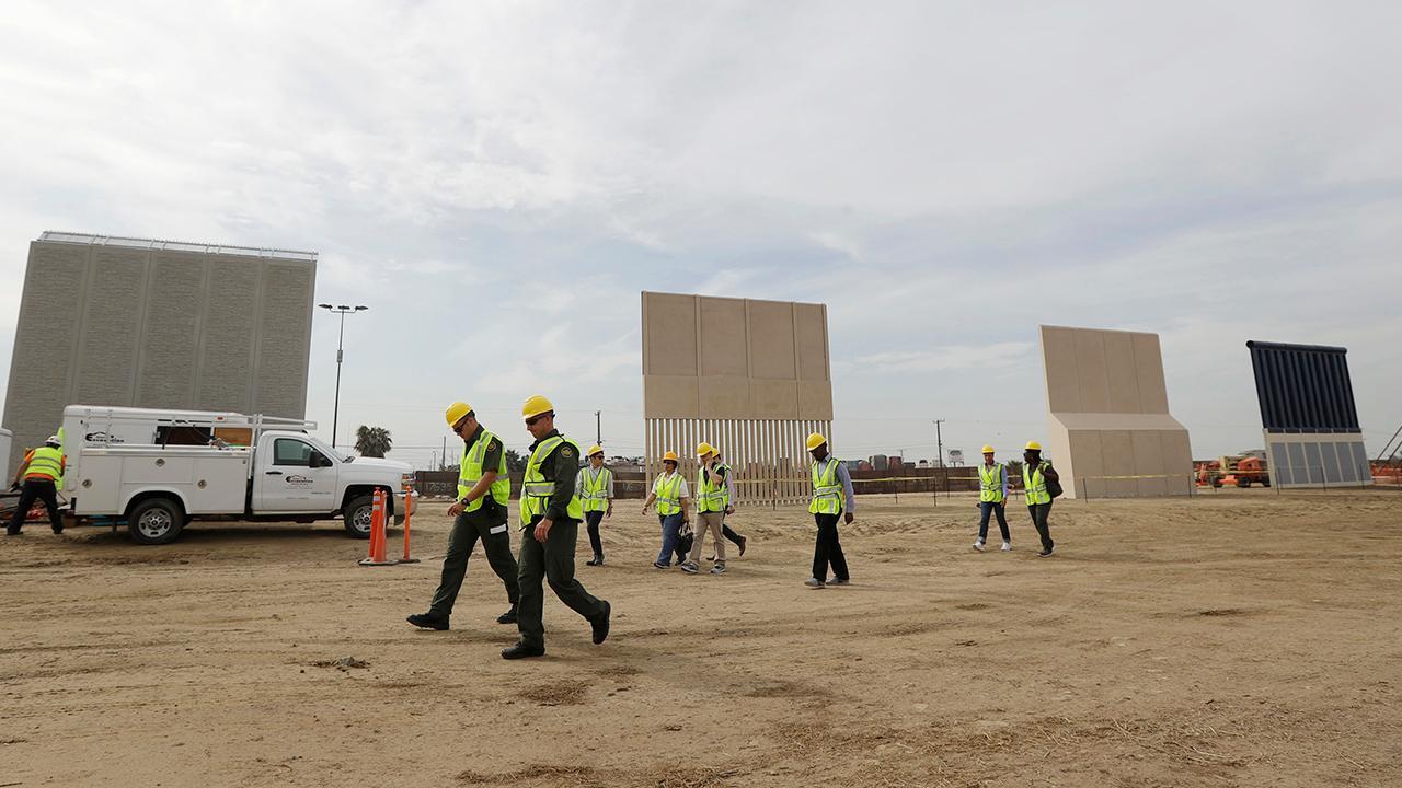 8 prototype border walls are ready for inspection