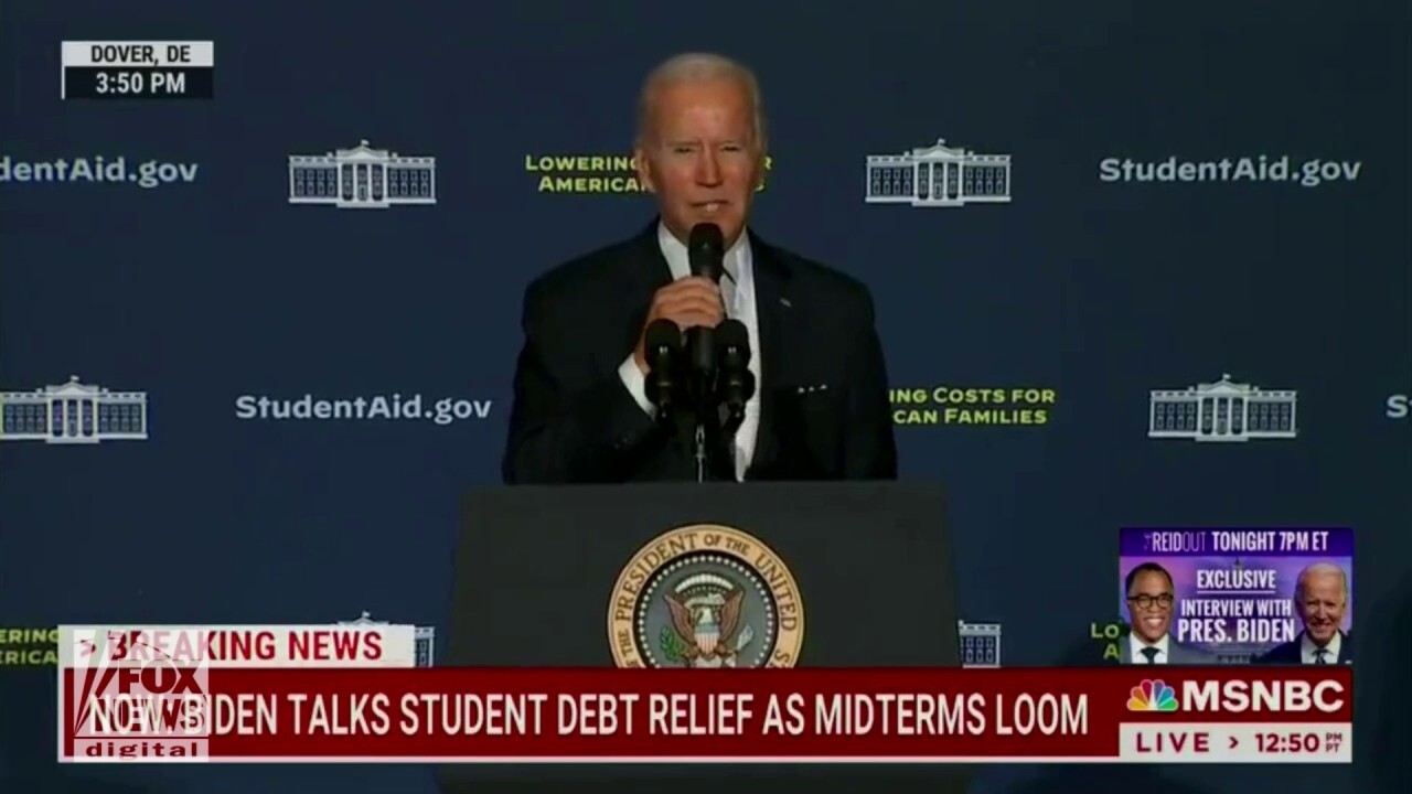 Biden equates PPP loans with his student loan handout in speech attacking GOP