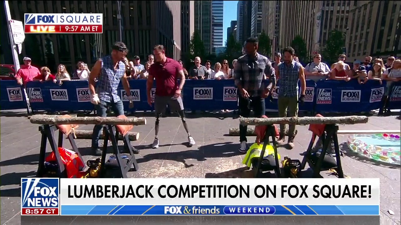 Who will come out on top in lumberjack competition?