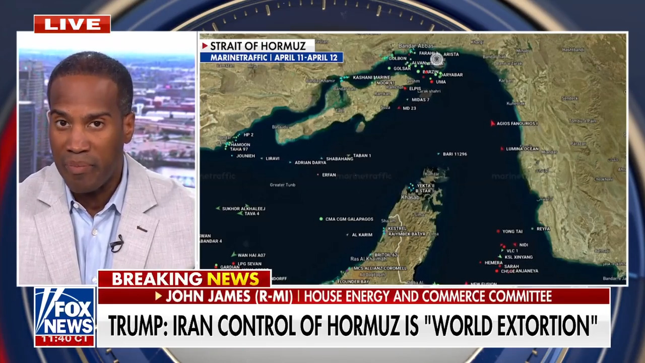 Rep. John James, R-Mich., discusses the failed US-Iran talks, President Trump's energy dominance strategy, and the naval blockade of the Strait of Hormuz. James highlights how U.S. oil output affects global energy prices and Iran's economy.