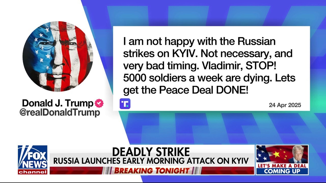 Trump expresses displeasure with Russia after recent strikes on Ukraine