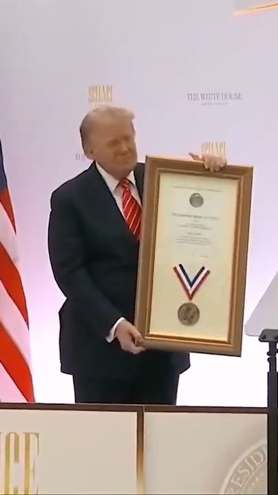 Trump presented with late uncle's National Medal of Science