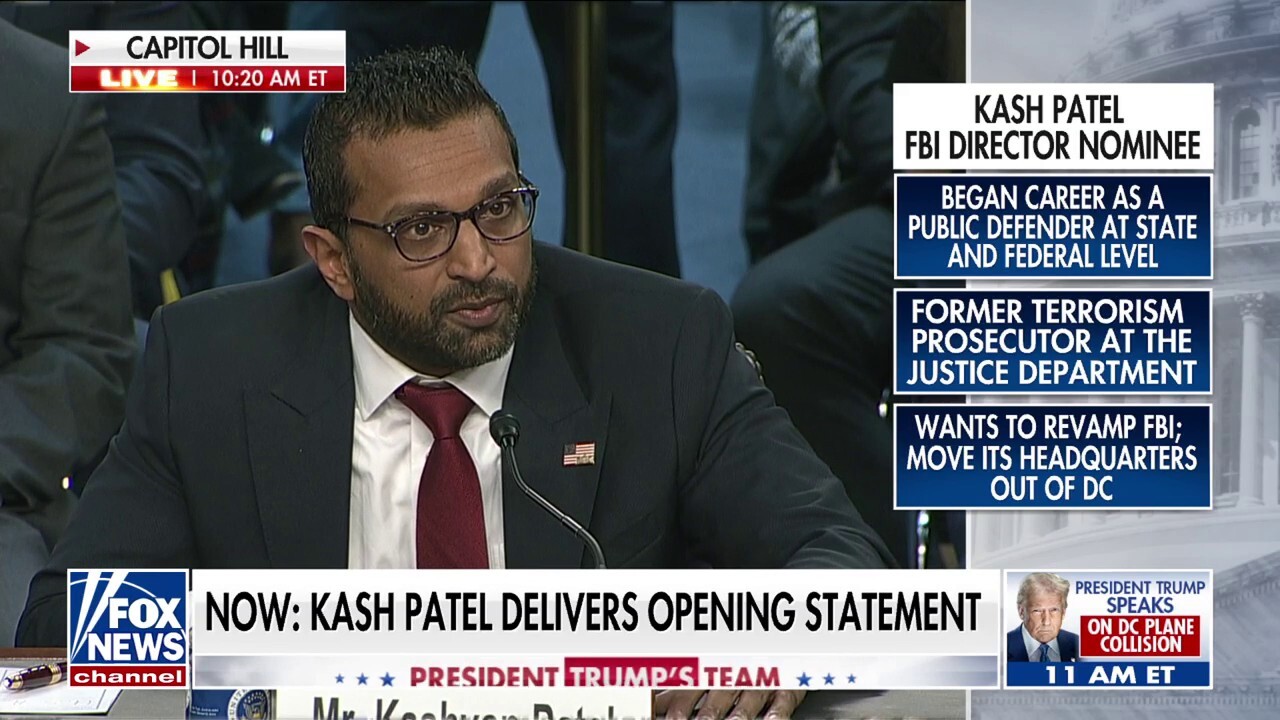 FBI director nominee Kash Patel vows to restore Americans' trust in agency